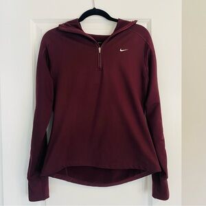 Nike Women's Deep Plum Half-Zip Hoodie Pullover